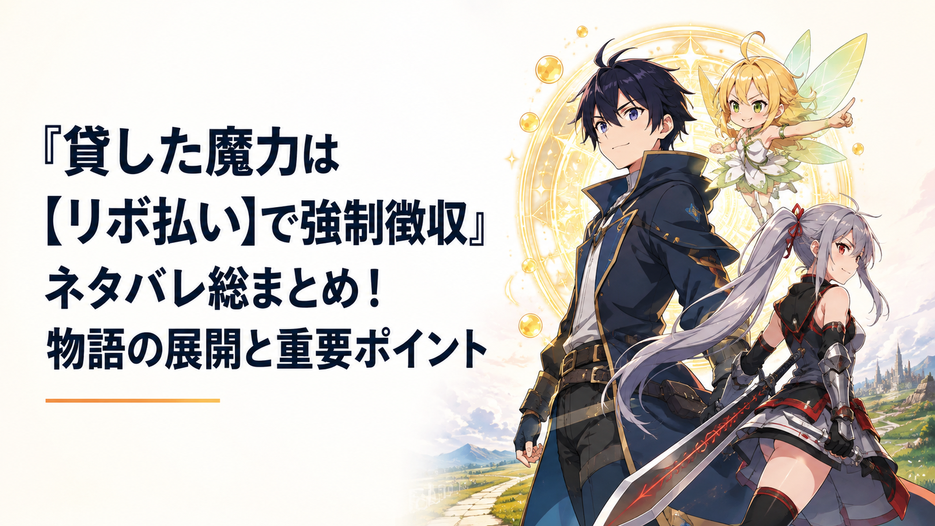 強制徴収した魔力を背にエムピーとリンカと新たな道へ進むレント
