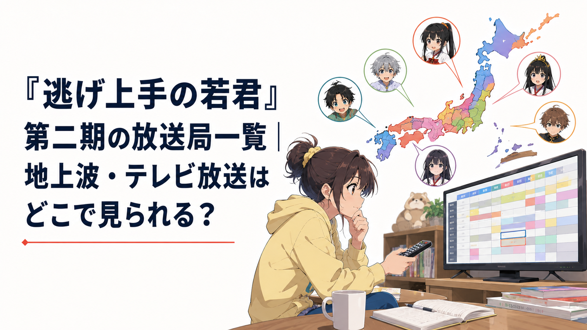2024年の第一期と2026年の第二期の放送局の違いを比較するアニメファン