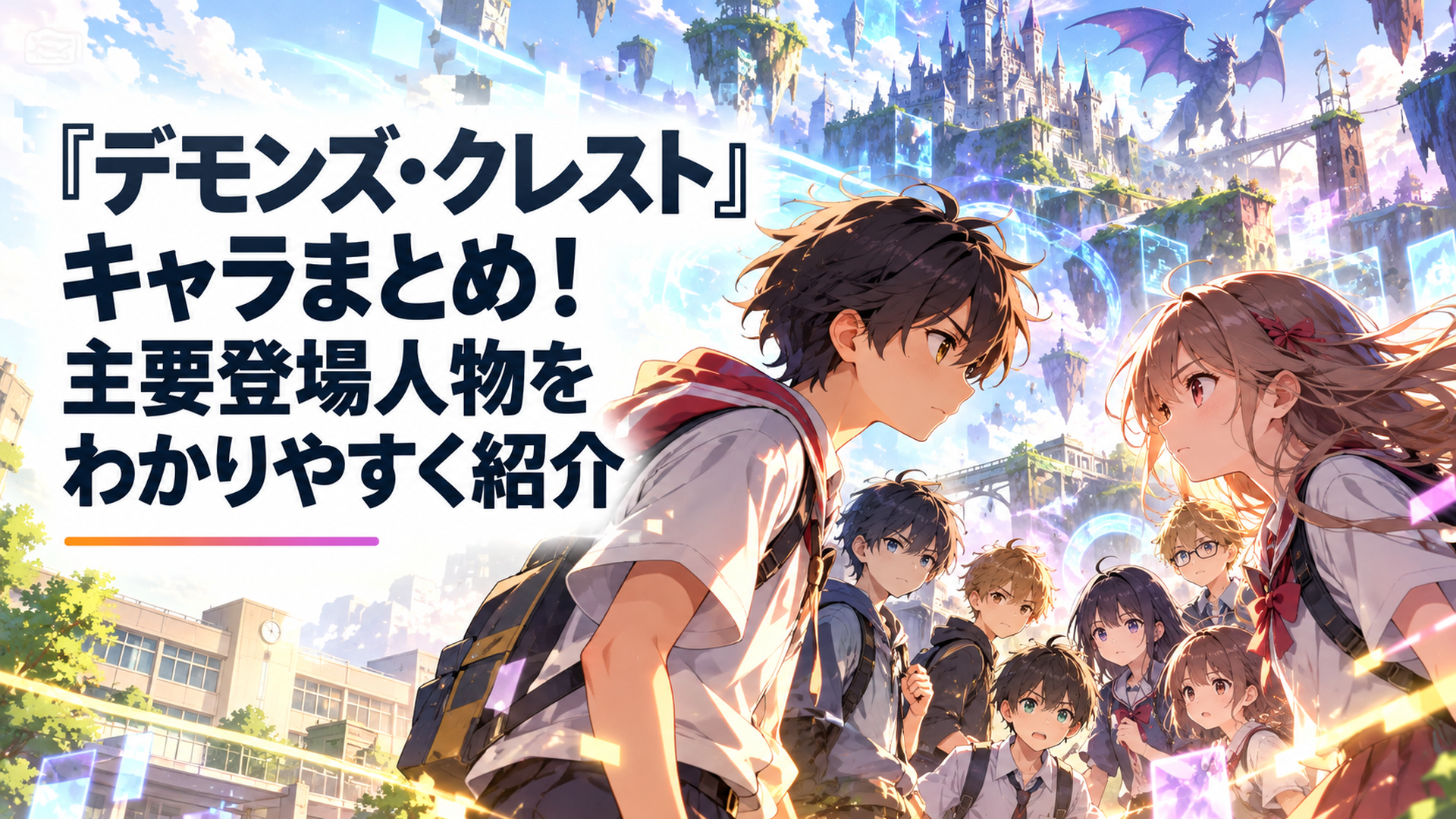 現実世界とVRMMORPGが融合した空間で複雑な関係性を抱えながら向き合う雪花小学校6年1組の主要キャラクターたち
